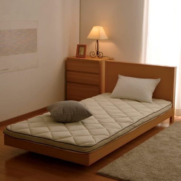 Iris Ohyama ACS-SD Airy Mattress Cover, Breathable, Washable, Antibacterial, Odor Resistant, Semi-Double Size For Sale - Image 3