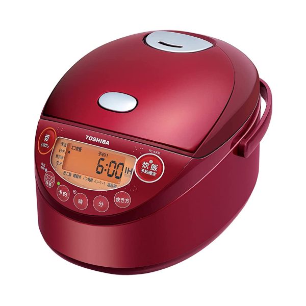 Toshiba RC-6XM(R) Rice Cooker, 3.5 Cups, Induction Jar Rice Cooker, Heat Retention, 24 Hours, Binchotan Charcoal Forged Kamado Pot Supply