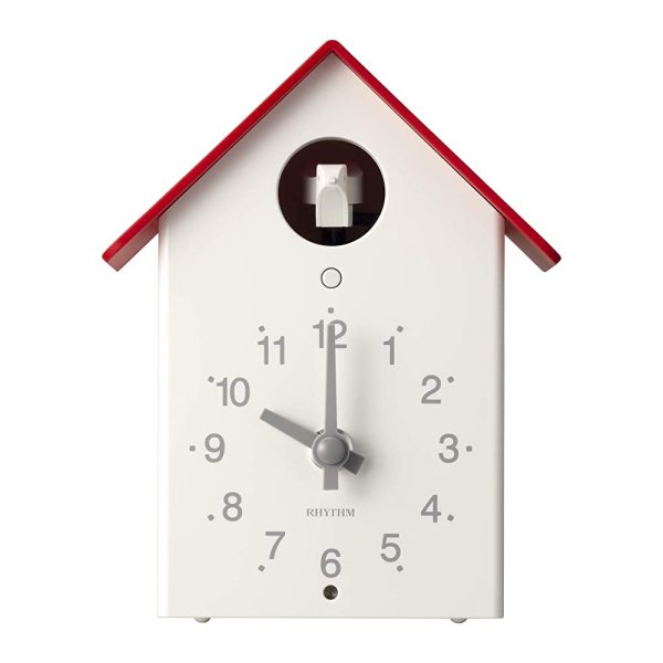 Rhythm RHYTHM PLUS 4RH797SR01 Table Clock, Wall Clock, Multi-purpose, 7.3 x 5.7 x 4.2 inches (18.5 x 14.6 x 10.7 cm), Red Hot on Sale - Image 2