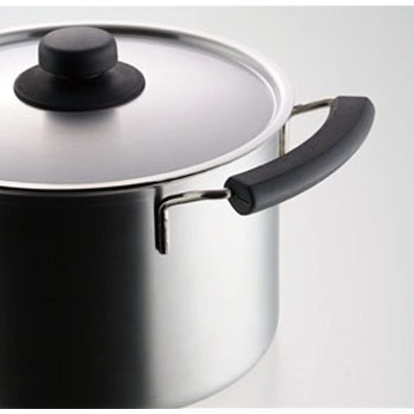 Yoshikawa YH8684 Deep Two-Handled Pot, 8.7 inches (22 cm), Induction Compatible, Silver, Seeds Cooking Online - Image 2