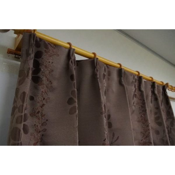 Arie Curtain Natural Memory Foam Lined Curtain Set of 2, 39.4 x 78.7 inches (100 x 200 cm), Brown Hot on Sale - Image 3
