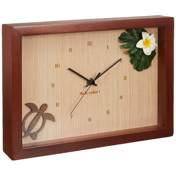 K-ART.JAPAN Table Clock Wall Clock, Yellow Brown, Size: W 10.6 x H 7.9 inches (27 x 20 x 4.5 cm) on Sale - Image 3