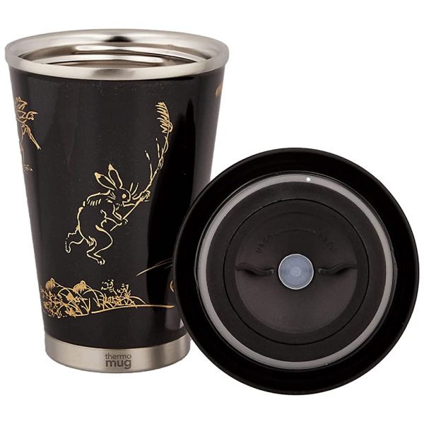 THERMO MUG Stainless Steel Tumbler with Lid (Black), 10.1 fl oz (300 ml), Lacquer, URUSHI MOBILE TUMBLER MINI UM-MB, 1 Piece Online now - Image 2