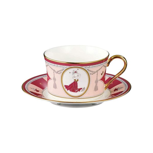 Noritake TG93686 N-092L Cup & Saucer (Both Coffee and Tea), 8.5 fl oz (245 cc), Moomin Valley Summer Festival, 1 Guest, Red, Bone China on Sale