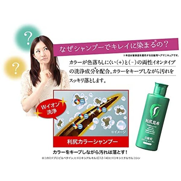 Rishiri Color Shampoo (Natural Brown) & Color Care Conditioner 200ml [Rishiri Color Care Conditioner Extra 6 Packet] Online Sale - Image 3