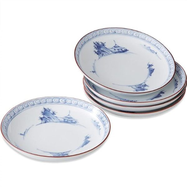 Plate Plate: Arita-yaki TOTAL HAND-PAINTED Korinkin Kirin kiln reception set (26.2, Bakeware 1 Piece 15.3 cm Plates Set of 5) Discount