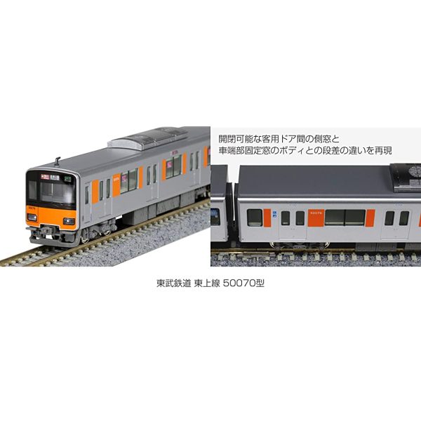 KATO 10-1592 N Gauge Tobu Railway Tojo Line 50070 Model Basic Set, 4 Cars, Railway Model Train Hot on Sale - Image 3