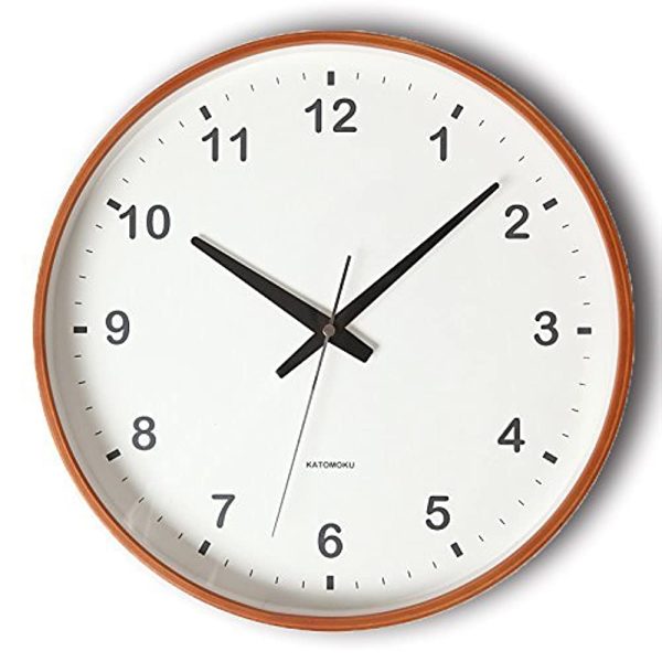 KATOMOKU plywood wall clock light brown sweep (continuous second hand) km-36L 304mm (quartz watch) Discount