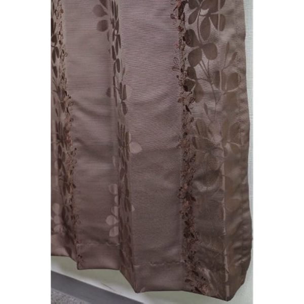 Arie Curtain Natural Memory Foam Lined Curtain Set of 2, 39.4 x 78.7 inches (100 x 200 cm), Brown Hot on Sale - Image 2