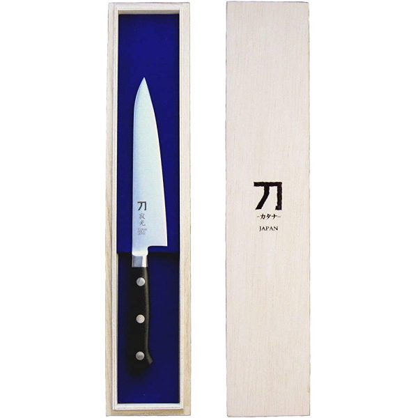Nagao Katana Knife, Loneko, Blade Length: 5.9 inches (15 cm), Powdered High Speed Steel, Made in Japan For Cheap