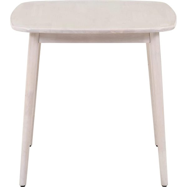 Fuji Boeki 70569 Dining Table, Width 29.5 x Depth 29.5 x Height 28.0 inches (75 x 75 x 71 cm), White Wash, Natural Wood, Clam Online Sale - Image 2