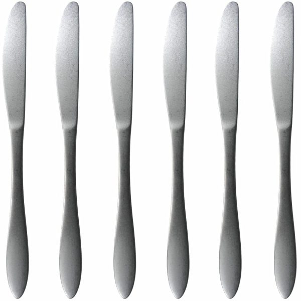 Nagao Tsubamesanjo Dinner Knife Aged, 5 Pieces + 1 Bottle, 8.5 inches (21.3 cm), 18-0 Stainless Steel, Made in Japan Hot on Sale