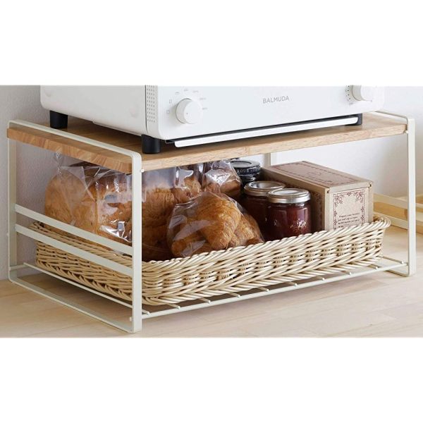 Shimamura Planning 38537 Wooden Shelf Toaster Rack, White, 17.1 x 12.0 x 8.3 inches (43.5 x 30.5 x 21 cm) Cheap - Image 3